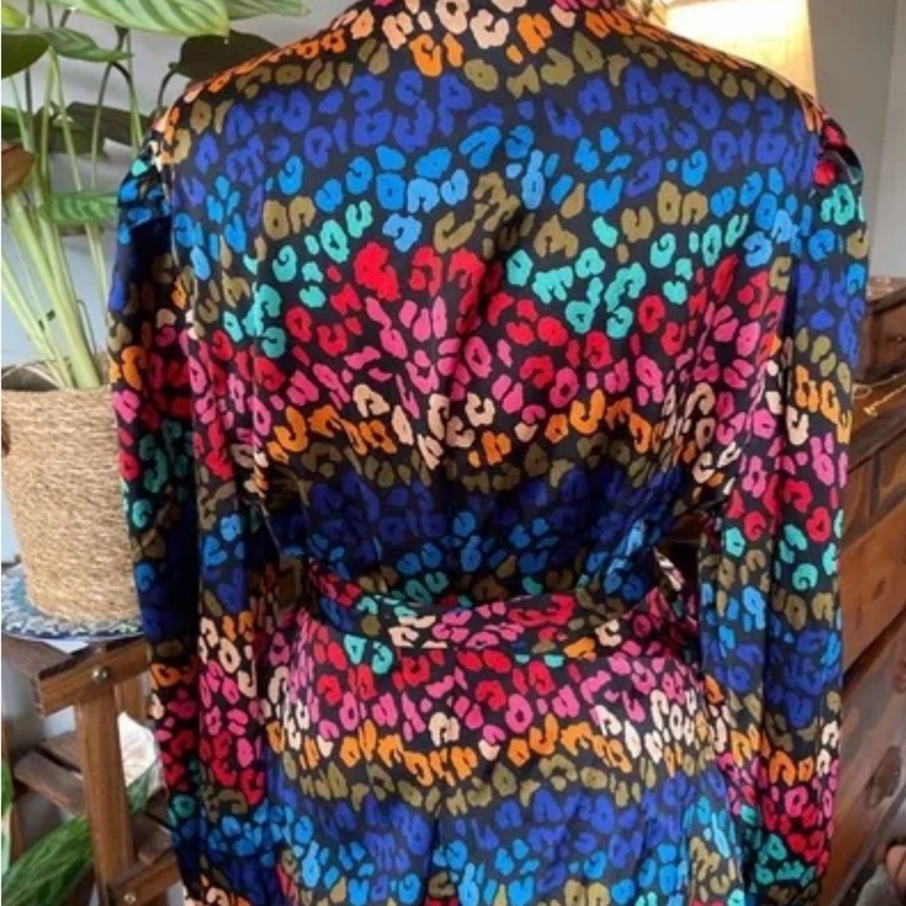 Never Fully Dressed leopard Wrap Top Size 14 - Picture 4 of 6
